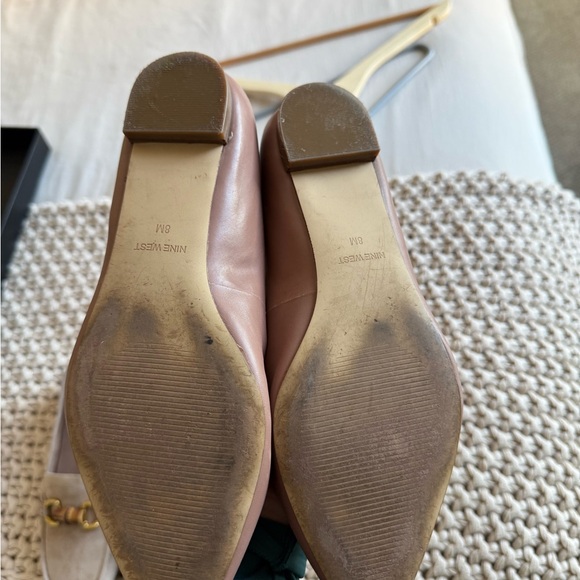 Nude pink Nine West- Leather Flats - Picture 2 of 2